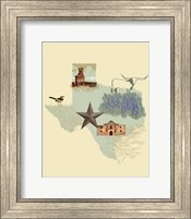 Framed Illustrated State-Texas