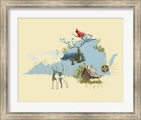 Framed Illustrated State-Virginia