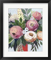 Framed 'Lustrous Bouquet I' border=