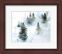Framed Foggy Evergreens I