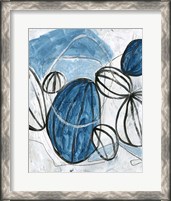 Framed 'Blue Lanterns III' border=