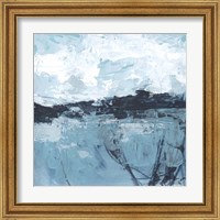 Framed 'Blue Coast Abstract I' border=