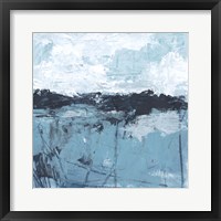 Framed 'Blue Coast Abstract II' border=