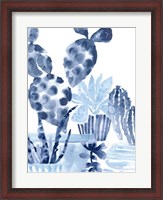 Framed Indigo Succulent II