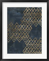 Framed Deco Pattern in Blue I