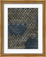 Framed Deco Pattern in Blue IV