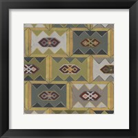 Framed Ochre Tapestry IX