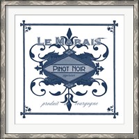 Framed Indigo Wine Labels II