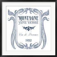 Framed Indigo Wine Labels V