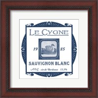 Framed Indigo Wine Labels VIII