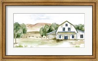 Framed Farmhouse Landscape II