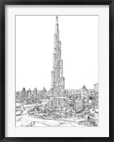Framed Dubai in Black & White II