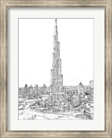 Framed Dubai in Black & White II