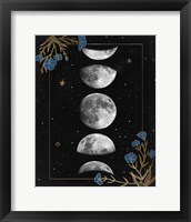 Framed 'Night Moon I' border=