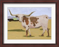 Framed Longhorn Cattle I