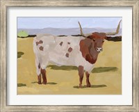 Framed Longhorn Cattle II