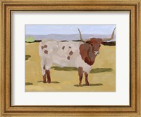 Framed Longhorn Cattle II