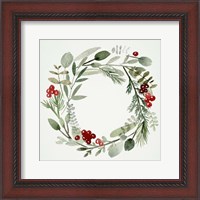 Framed Holly Wreath II
