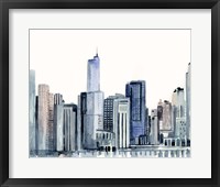 Framed Watercolor Skyline II