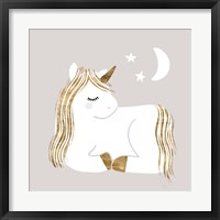 Framed Sleepy Unicorn II