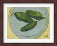 Framed Peppers on a Plate IV
