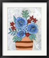 Bleu Blume I Framed Print