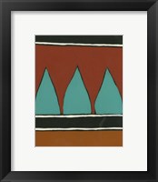 Framed 'Rust & Teal Patterns II' border=