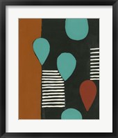 Framed 'Rust & Teal Patterns III' border=