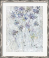 Framed 'Lavender Floral Fresco II' border=