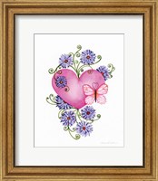 Framed Hearts and Flowers III