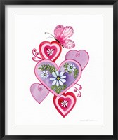 Framed Hearts and Flowers II