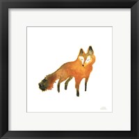 Framed 'Woodland Whimsy Fox' border=