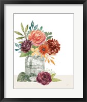 Flower Fest VI Green Jar Framed Print
