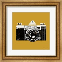 Framed Vintage Camera Yellow
