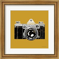 Framed Vintage Camera Yellow