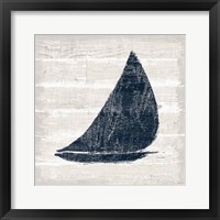 Driftwood Coast I Blue Framed Print