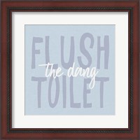 Framed 'Bathroom Advice III' border=