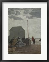 Framed Beach at Deauville, 1864