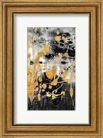 Framed Gold Reflections Abstract