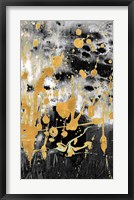 Framed Gold Reflections Abstract