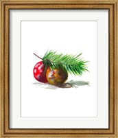 Framed Christmas Bulb on Pine