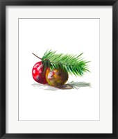 Framed Christmas Bulb on Pine
