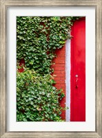 Framed Red Garden Door