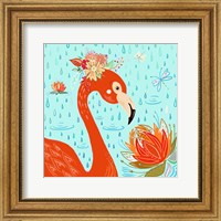 Framed Flamingo in the Rain
