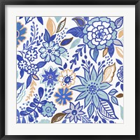 Framed Botanical Azul I
