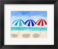 Framed Beach Umbrella Trio