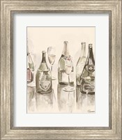 Framed Sepia Champagne Reflections I