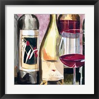 Framed 'Vintage Wines II' border=