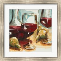 Framed Red Wine and Pears