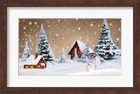 Framed Christmas Village